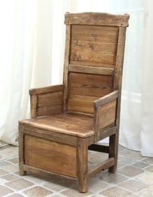 English Oak & Pine Wainscott Armchair