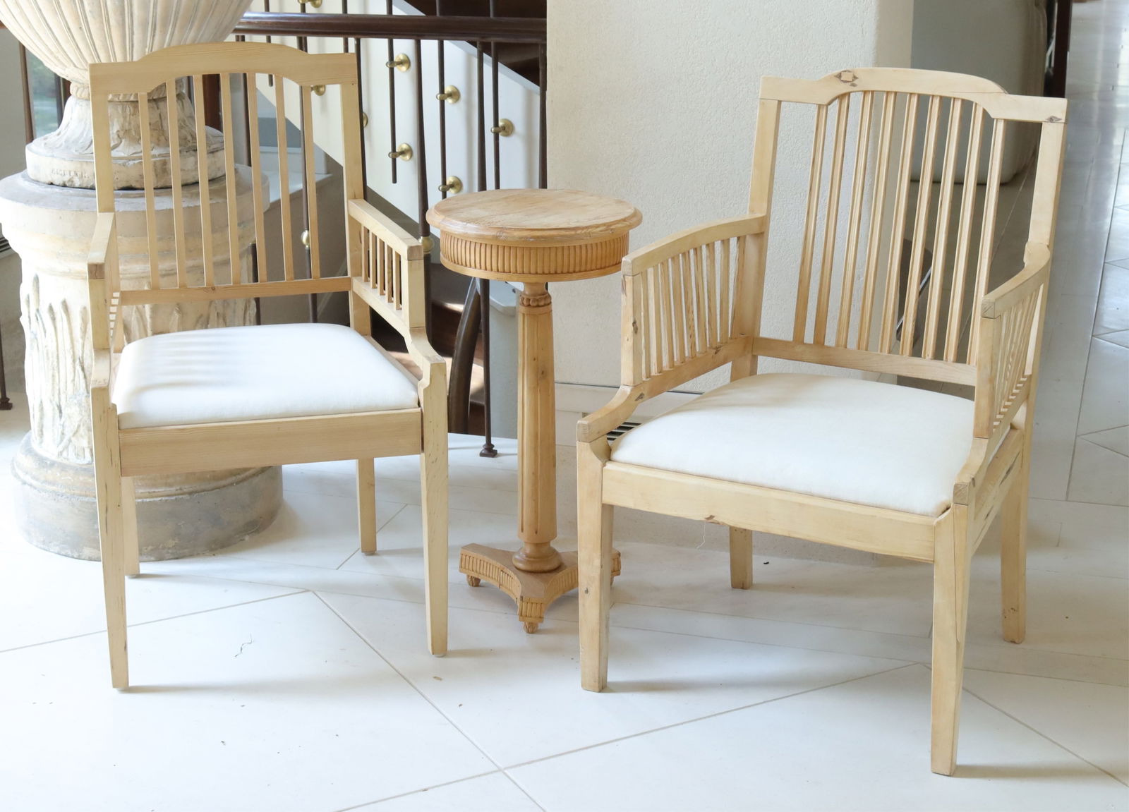 Swedish Classical Style Chairs & Side Table (1 of 6)