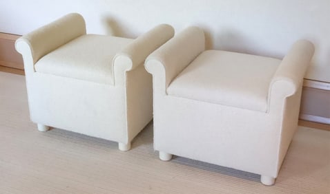 Pair of Contemporary Upholstered Benches
