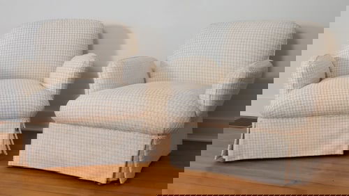 Pair of Modern Upholstered Club Chairs
