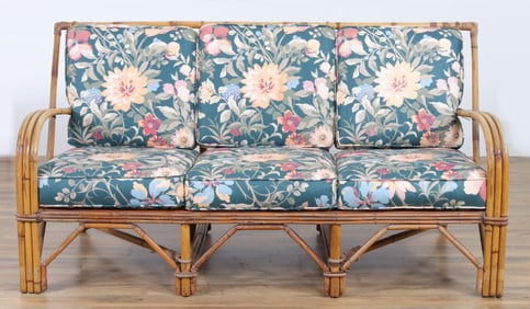 McGuire Style Rattan Style Sofa