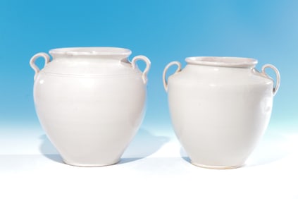 French White Glaze Confit Jars