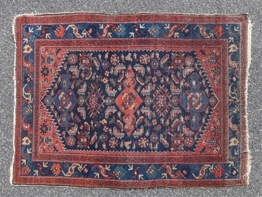 Hamadan Wool Rug 4-4 x 6-8