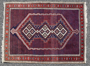 Afshar Wool Rug 3-8 x 5-2