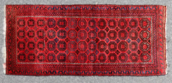Afghan Baluch Maldari Wool Rug 3-1 x 7-2