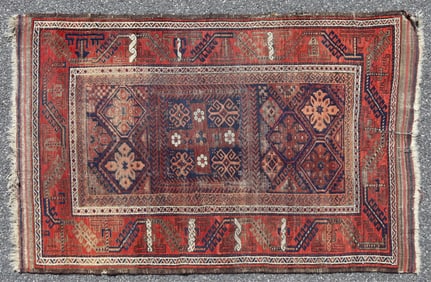 Baloch Turkmen Wool Rug 4 x 6-6