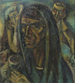 Ernst Lothor - Figures Drinking - O/B