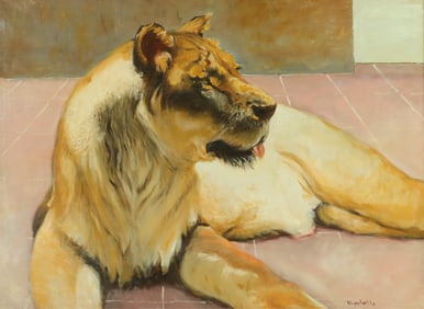 Napoliello - Recumbent Lioness, Acrylic