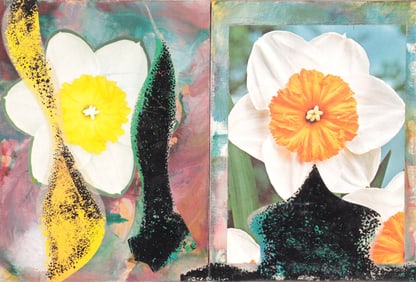 Philip Taaffe - Floral Diptych - Mixed Media