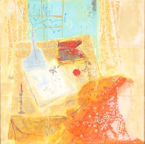 Gertrude Barrer & Frank Russell - Painted Tile