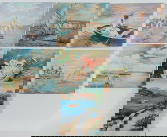 7 Impressionist Style Marine Paintings