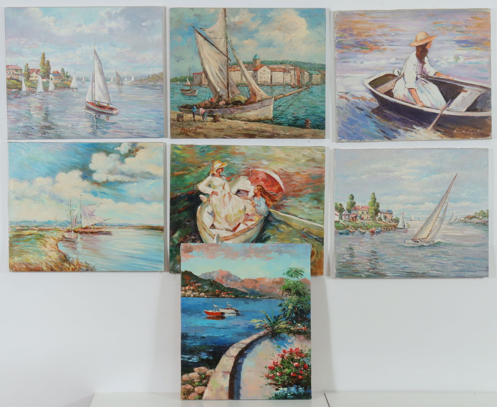 7 Impressionist Style Marine Paintings (1 of 9)