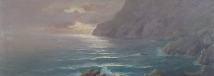 American or European School O/C Seascape
