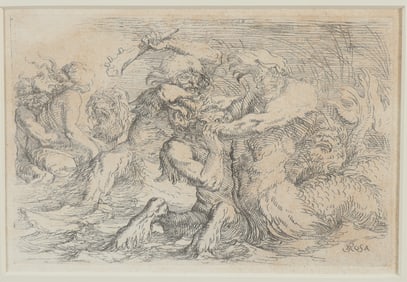 Salvator Rosa - Battling Tritons, Etching