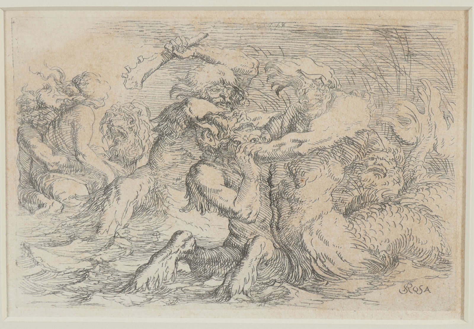 Salvator Rosa - Battling Tritons, Etching (1 of 7)