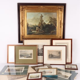 21 European Lithographs, Photographs, Prints