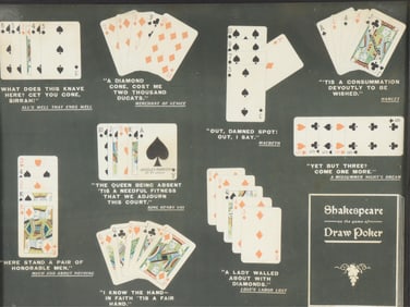 Shakespeare On The Game Of Draw Poker Print