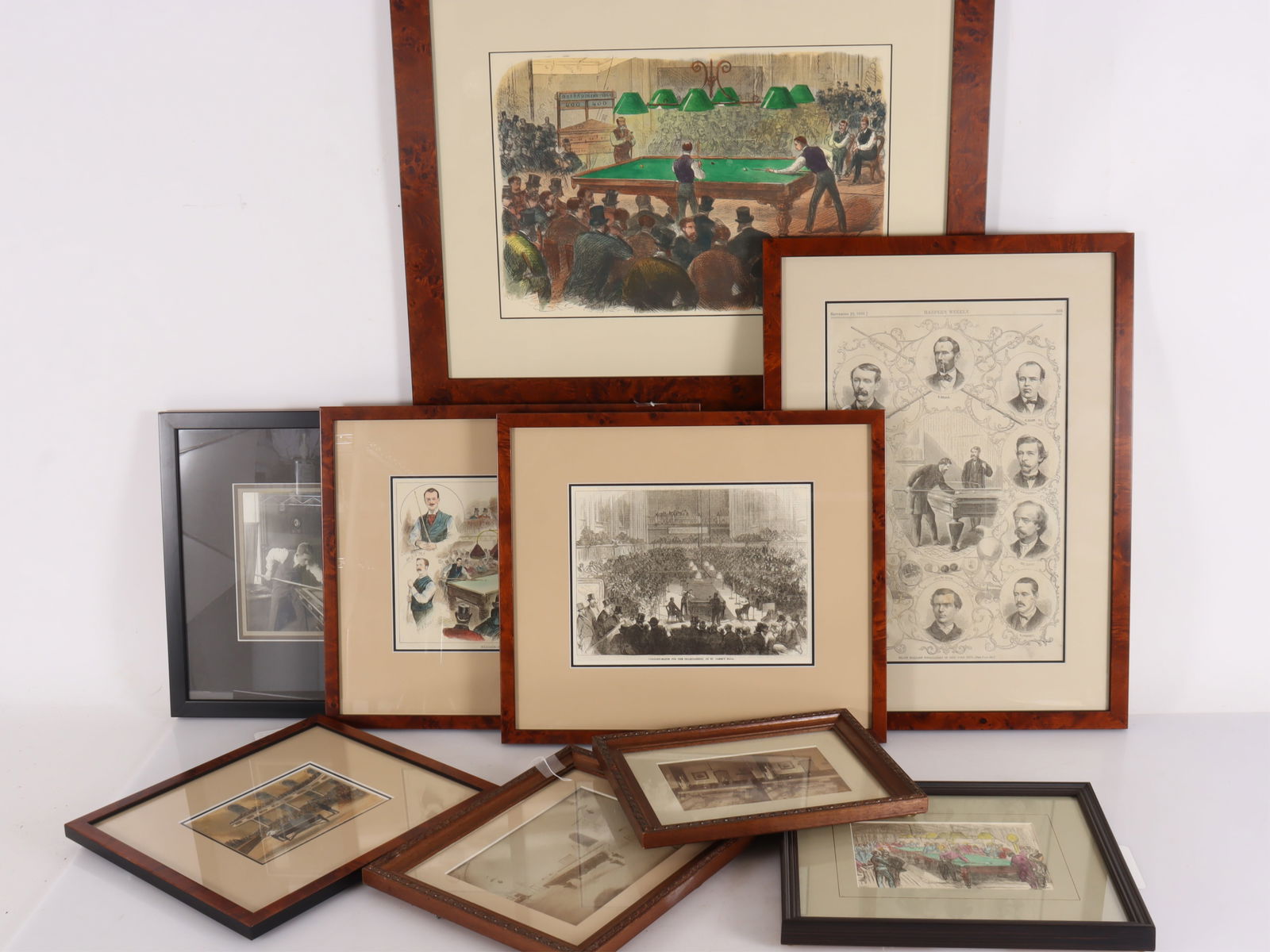 Group of Billiard Themed Prints & Photos (1 of 9)