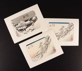 Ando Hiroshige - Three Woodblock Prints