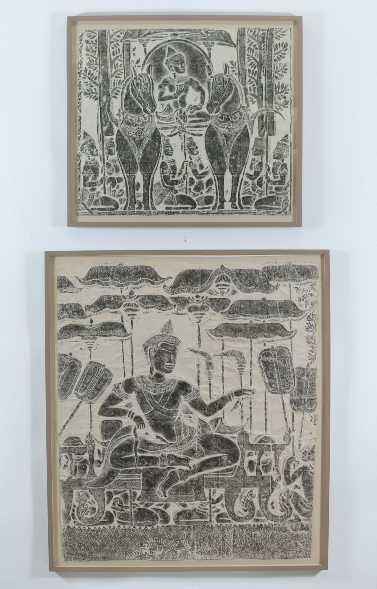 Two Stone Rubbings On Paper (1 of 10)