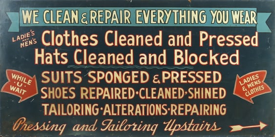 Laundry & Tailoring Painted Advertising Sign