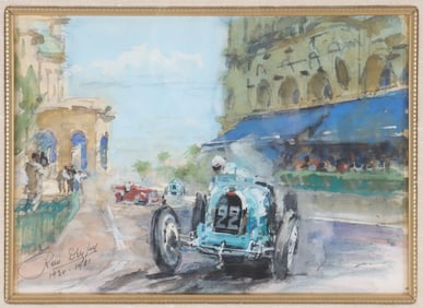 Walter Gotschke - Rene Dreyfus - Gouache