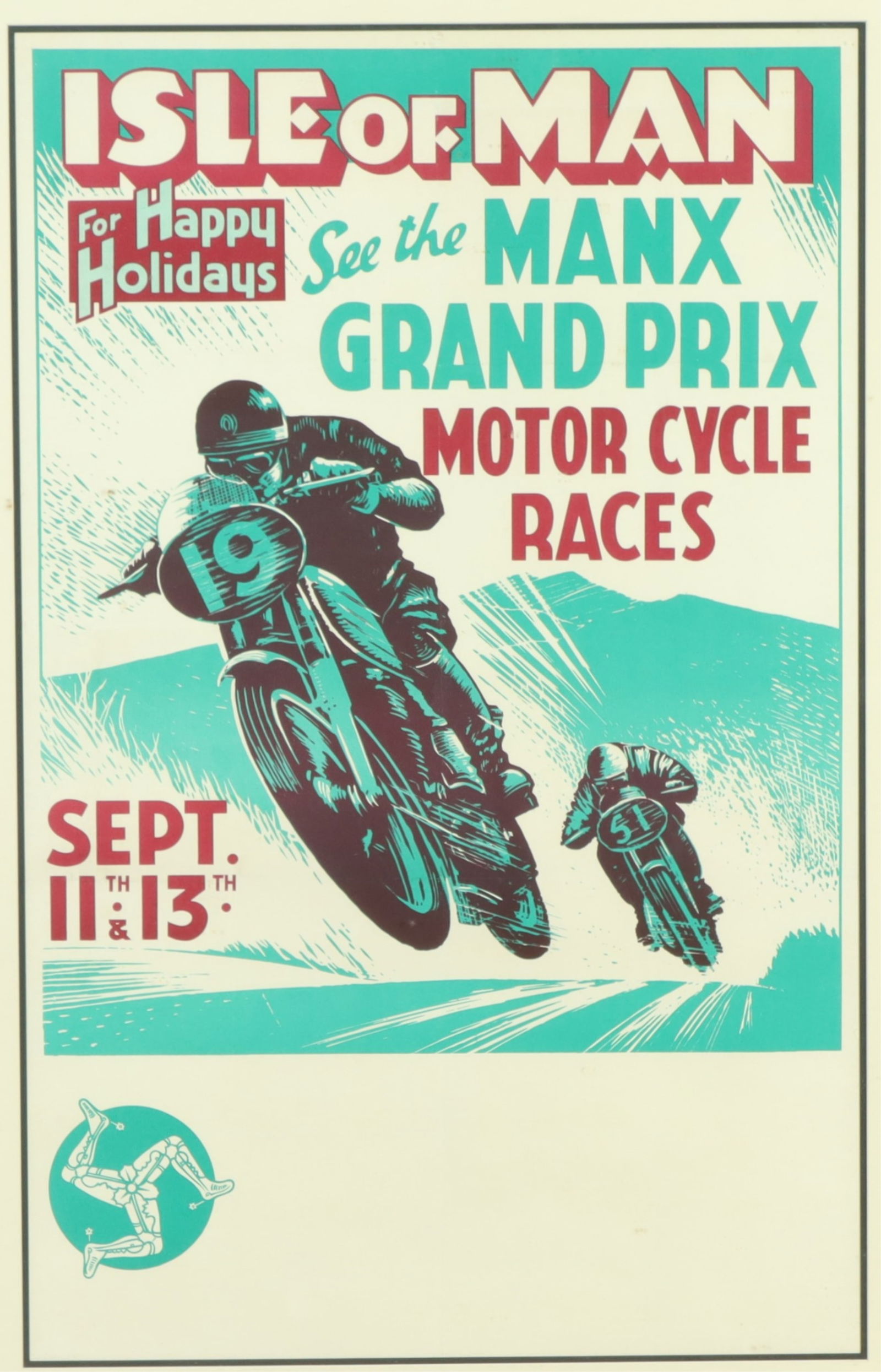 Vintage Isle of Man Manx Grand Prix Poster (1 of 8)