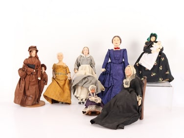 7 Female Figure Portrait Dolls- Kimport & others