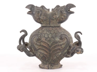 Chinese Archaic Style Bronze Wine Jar