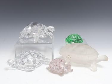5 Glass Turtles