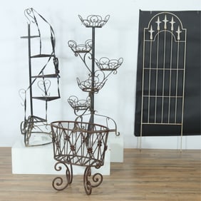 Iron Plant Stands, Jardiniere & Trellis