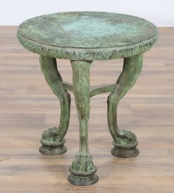Diminutive Classical Style Bronze Tripod Table