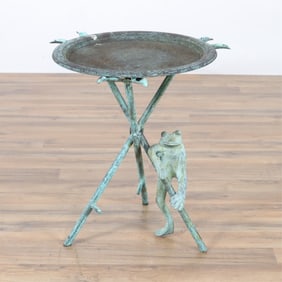 Patinated Bronze Tripod 'Frog' Table