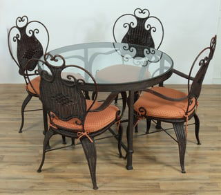 Victorian Style Wicker Armchairs & Table