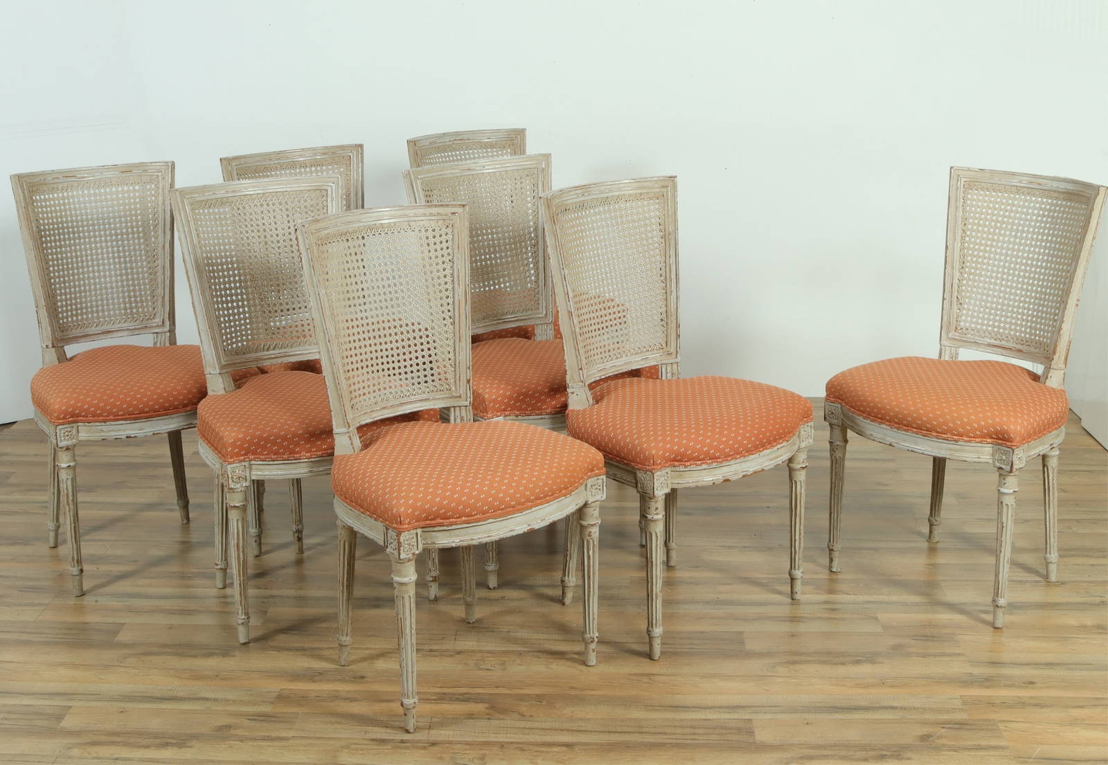 Louis Xvi Style Grey Painted Dining Chairs Auction