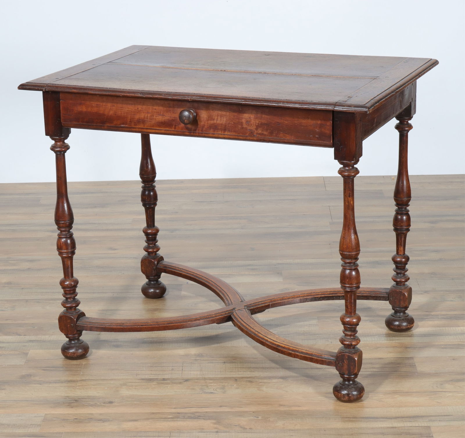 Continental Baroque Walnut & Cherry Side Table 18C (1 of 10)
