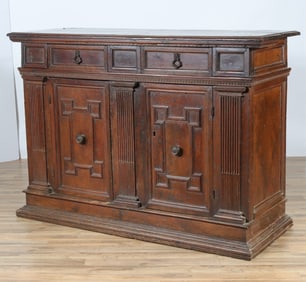 Italian Baroque Walnut Chest, 17th C