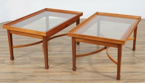 Pair George III Style Mahogany Coffee Tables