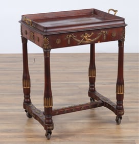 Regency Gilt Bronze Mtd Mahogany Tray-top Table