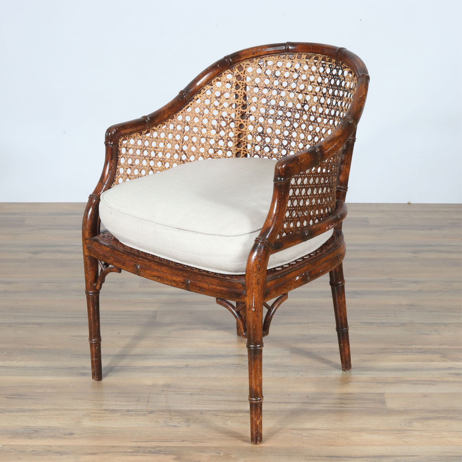 Regency Style Faux Bamboo Tub Chair (1 of 7)