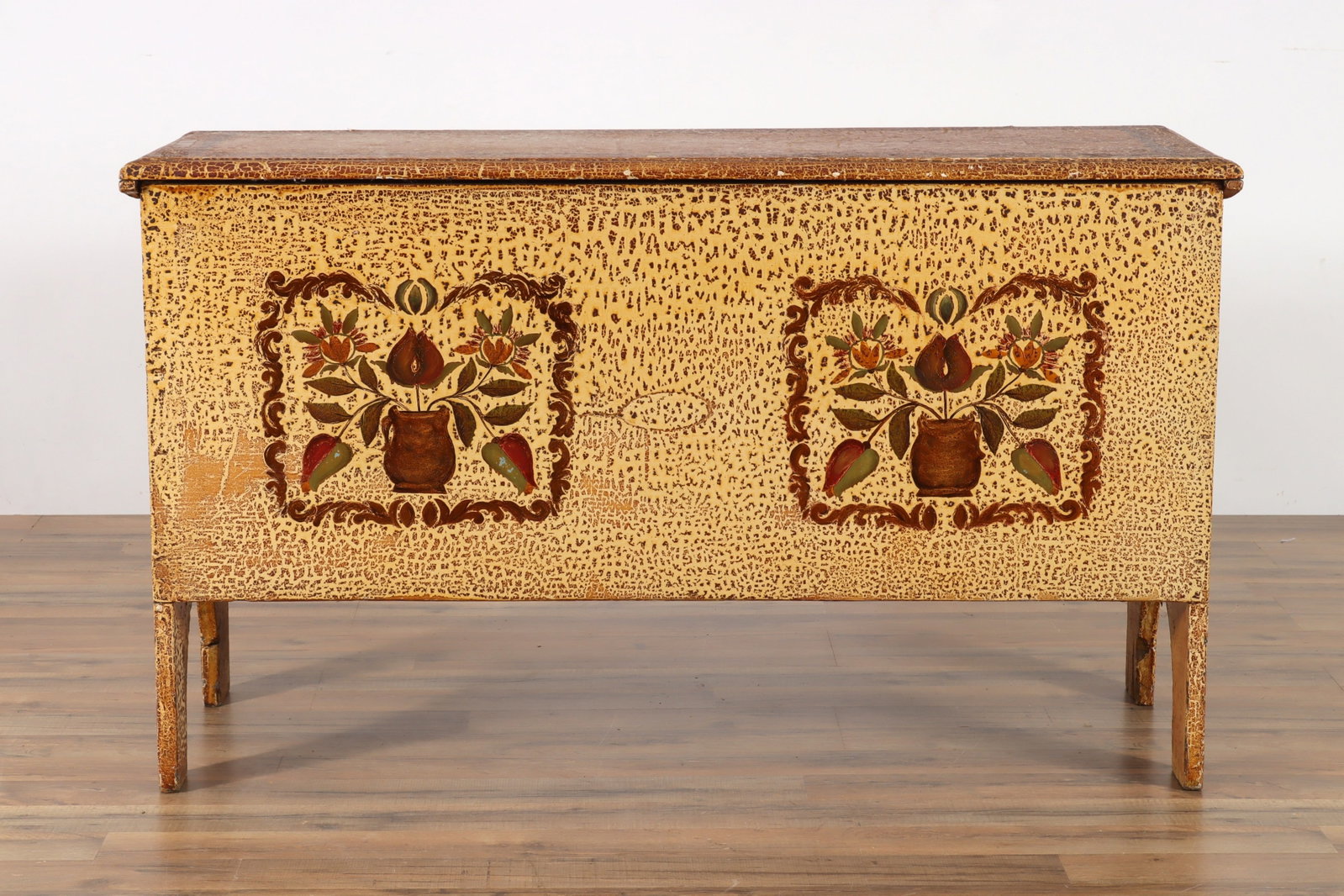 Country Mustard Painted Blanket Chest: Country Mustard Painted Blanket Chest Dimensions: 27.75" H x 48" W x 18.5" D