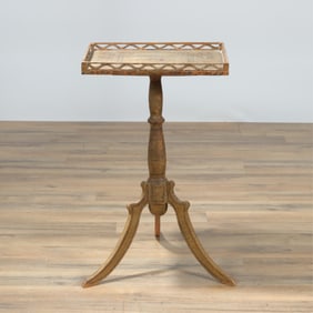American Painted Pine Tripod Table, 19th C.