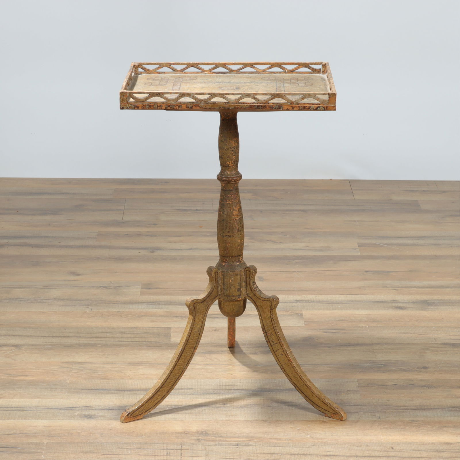 American Painted Pine Tripod Table, 19th C. (1 of 8)