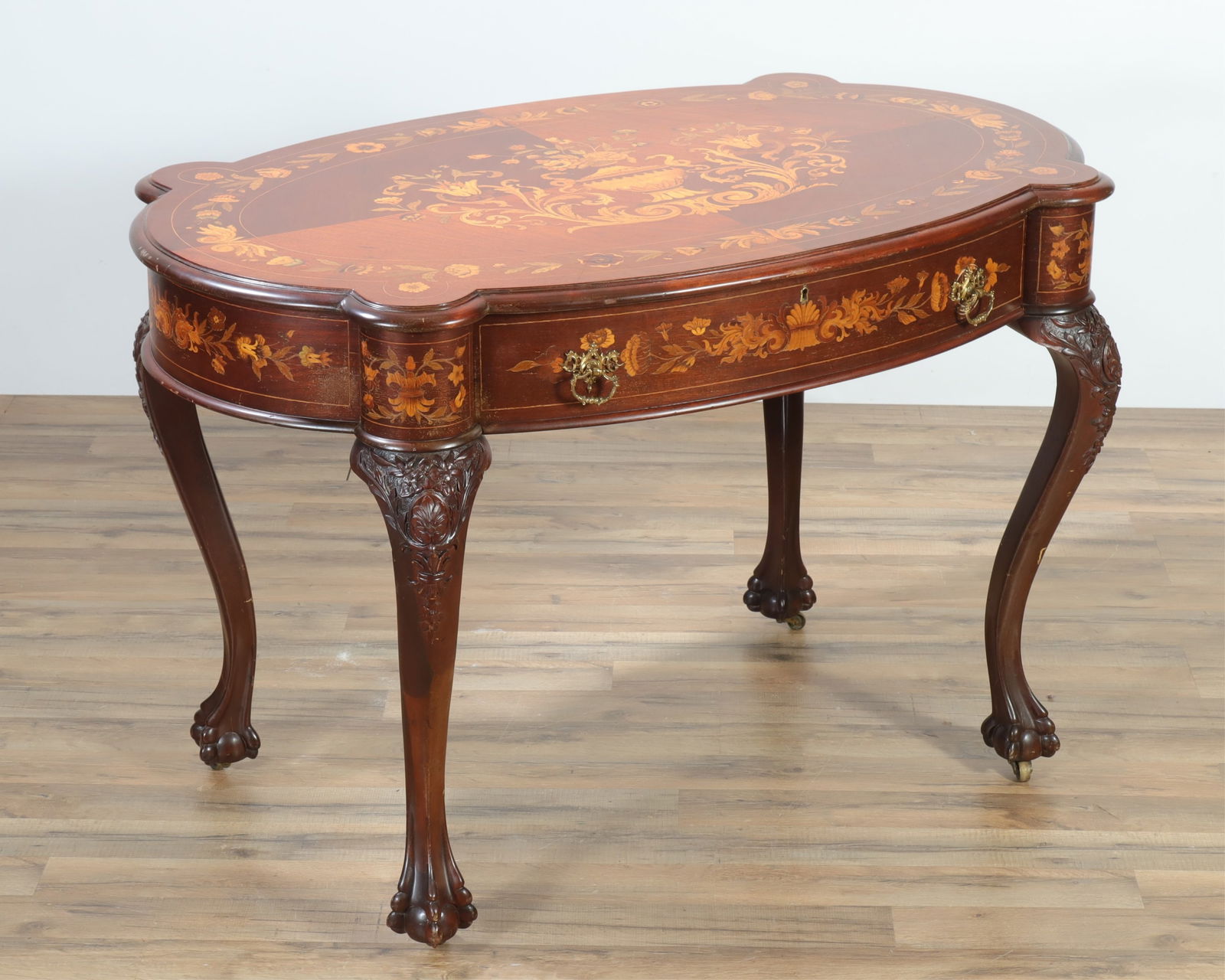 Attr. R J Horner Marquetry Mahogany Table (1 of 9)