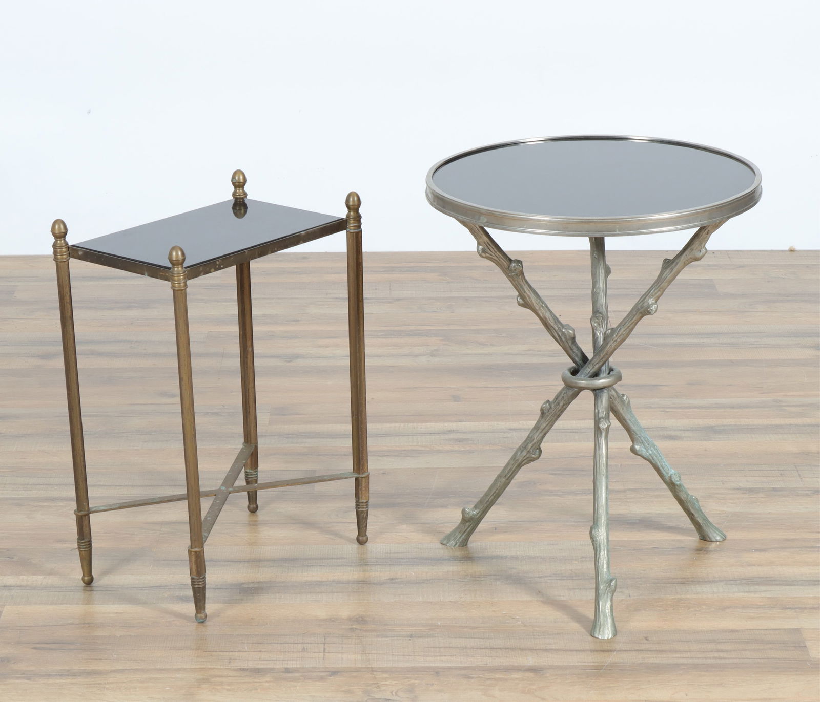 Faux Bois Metal Gueridon & Side Table (1 of 5)
