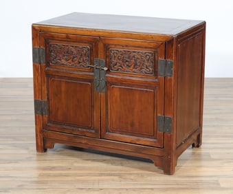 Chinese Carved Softwood Cabinet