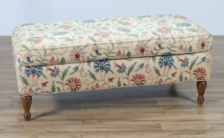 Hitchcock Crewelwork Upholstered Bench