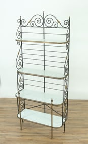 French Brass & Iron Bakers Rack