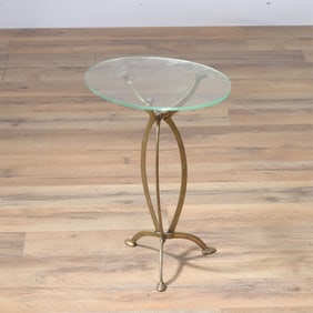 Harris & Sheldon Modernist Brass Side Table