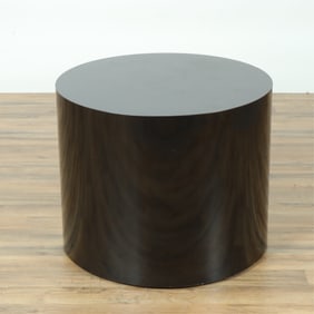 Modern Round Black Laminate Table